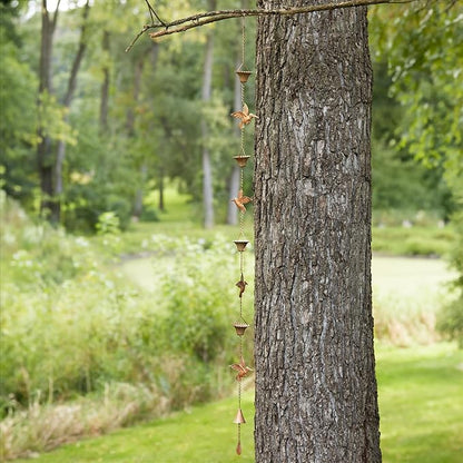 Melrose Modern Home Decorative Hummingbird Rain Chain 69" L Iron