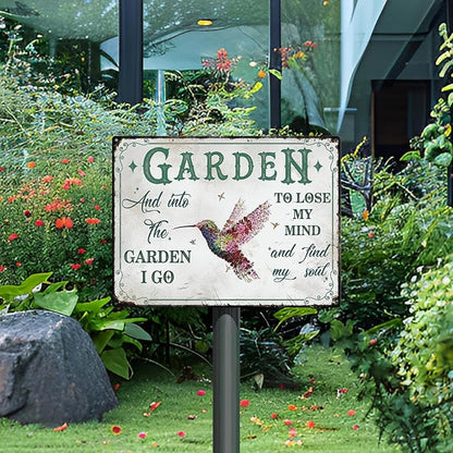 Bnesi Garden Signs for Outside Rustic Garden Home Outdoor Sign Decor Gift for Mothers Day, Grandmas Humming Bird Outside Sign Decoration Welcome Sign Patio Signs and Decor Outdoor (Pink, Star)
