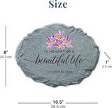 Let's Make Memories Personalized Memorial Garden Stone - Beautiful Life - Sympathy - Condolences