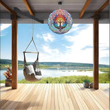 Wind Spinner, 3D Hanging Wind Spinner Ornament, Gifts for Women Mom Grandma, 12inch Metal Wind Kinetic Sculpture for Outdoor&Indoor Decor, Yard Art, Garden Decoration (New-Tree of Life)