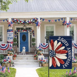 250th Anniversary America Garden Flag, 250 Anniversary USA Flag Patriotic Banner 250 Years of Freedom Yard Sign 4th of July Double-Sided Waterproof 1776-2026 Commemorative Flag 12x18 Inch