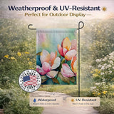 Caroline's Treasures Mississippi Magnolia in Watercolor Garden Flag Mailbox Flag Decorative Yard Flag Banner Outside Patio Artwork Yard Flower Beds, Garden Size, Multicolor