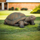 Concrete Garden Tortoise Statues - 34.2" Tortoise Statue Home Decor, Yard Outdoor Statue for Home and Garden Decor, Brown