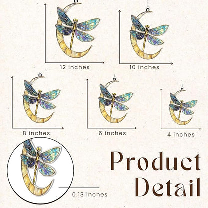 Flying Owl Acrylic Suncatcher, Boho Suncatchers for Window Hanging Ornament, Bohemian Stained Glass Effect Art Garden Decor, Gifts for Mother's Day, Mom, Grandma, Wife, Women, Nana