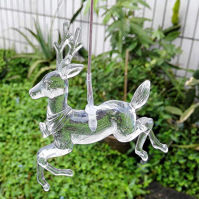 Christmas Elk Wind Chimes Christmas Decor Solar Wind Chimes Outdoor Indoor Gifts for mom Kids Grandma Garden Decor Garden Gifts (Christmas elk)