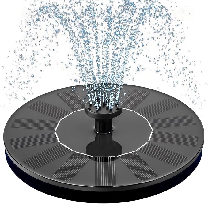 Solar Fountain Pump Bird Bath, 3W Floating Powered Water, Outdoor Panel for Garden, Pond, Pool, Decor & Tools