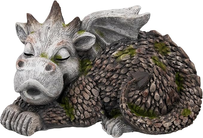 Northlight Sleeping Dragon Outdoor Garden Statue - 14.25"