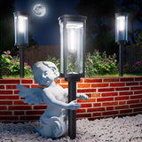 ALFIOT Solar Pathway Lights Outdoor Powered Waterproof 8 Pack Upgraded Solar Walkway Landscape Lighting Outside Driveway Light,Auto Dusk to Dawn On/Off for Yard Lawn Patio Decor (Cool White)