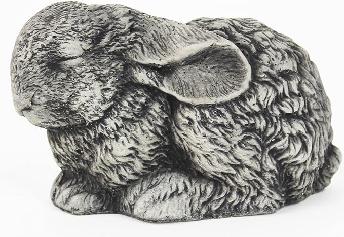 Sleeping Bunny Concrete Garden Statue Cement Animal Figure Cast Stone Bunny Figurine Garden Sculpture Art Decorative Easter Rabbits