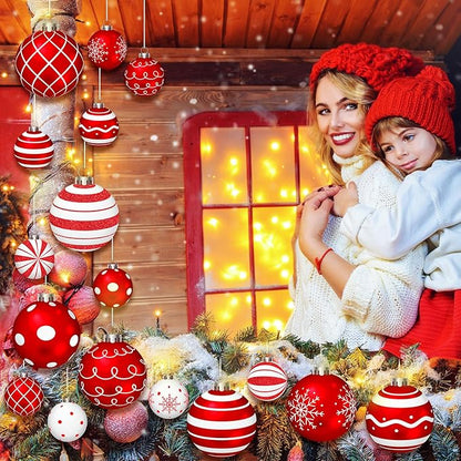 Huwena 24 Pcs Christmas Outdoor Decorations Hanging Ornaments Christmas Yard Signs Double Sided Lawn Decorations for Xmas Party Porch Lawn Decor(Elegant Style)