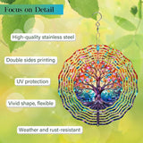 TIANCENTRAL H Tree of Life Wind Spinner,Tree of Life Wind Spinners 3D Frosted Hanging for Yard, Unique Gift Wind Spinner,3D Hanging Wind Sculptures for Garden Outdoor
