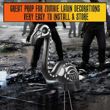 Skeleteen Zombie Skeleton Flamingo Yard Ornaments with Stakes, Pack of 2