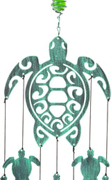 VP Home 31" H Rustic Sea Green Tribal Turtles Wind Chimes for Outside Unique Sea Turtle Windchimes for Outdoor Decoration and Garden Decoration, Gift for Women, Mom, Grandma, Unisex