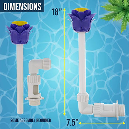 U.S. Pool Supply Swimming Pool Flower Shaped Waterfall Spray Fountain - Adjustable Sprinkle Distance, Pool Spray Aerator Cools Water Temperature - In-Ground, Above-Ground Pools, Ponds, Fun Decoration