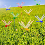 Augshy 50 Pcs Dragonfly Decoration Stakes Garden Dragonfly Artificial Ornaments for Indoor Outdoor Garden Birthday Wedding Party Decor