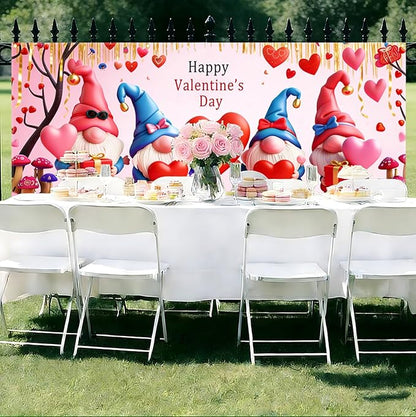 Valentine’s Day Garage Door Banner 157.5x70.9in Large Love Garage Door Cover Outdoor Valentine Decorations for House Exterior Yard Party Decor with Grommets and Rope