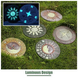 Luminous Garden Stepping Stone, Retro Style Outdoor Backyards Pathway Décor Step Stones, Weatherproof Garden Landscaping Decorative Stone (Size : Style5)