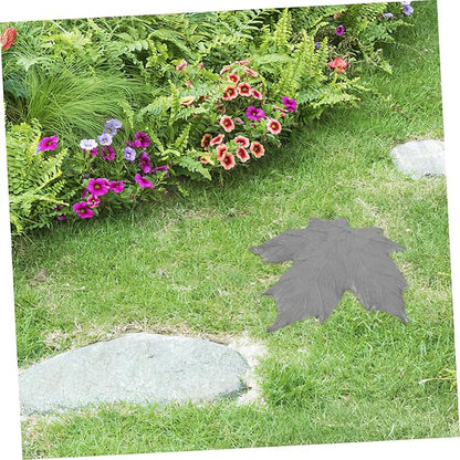 Totority 1.35kg Stepping Stone Maple Decor Iron Lawn Ornament for Garden Pathway Lightweight Portable Design for Outdoor Landscaping and Home Decoration