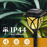 GIGALUMI 6 Pack Solar Lights Outdoor Waterproof, LED Solar Garden Lights, Outdoor Decorations, Garden Decor for Yard, Patio, Landscape, Planter, Walkway (Warm White)