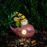 Garden Gnomes Outdoor, Solar Gnome Garden Statue & Fairy Garden Accessories, Funny Garden Gnome Yard Ornaments & Lawn Statues, Resin Decor Gnomes Gifts for Women Mom
