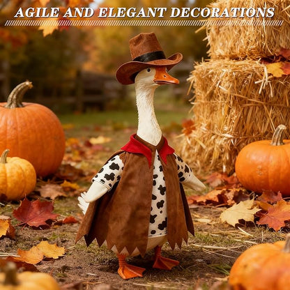 Independence Day Style Cute Outfit for 23-Inch Cement Goose – Outdoor Garden Yard Porch Decor