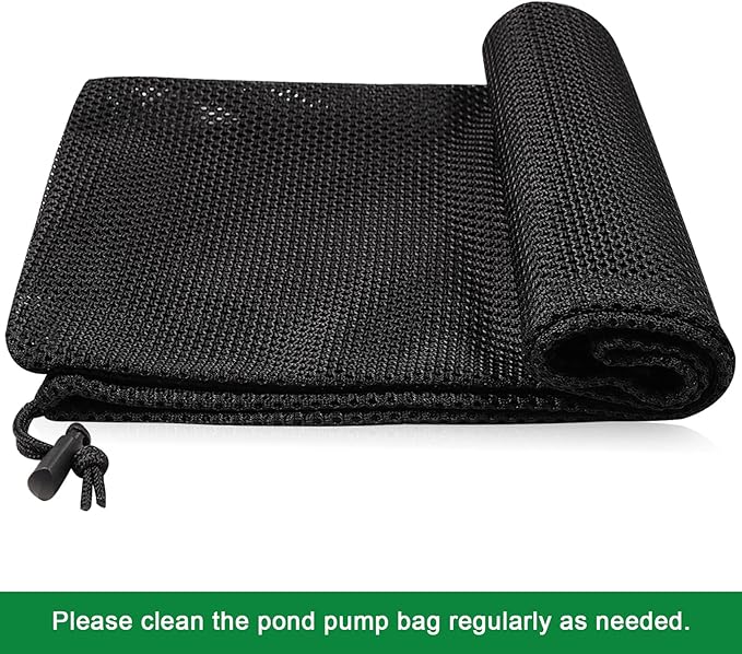 12.2"x 15.9" Large Pump Barrier Bag, Pond Pump Filter Bag, Black Media Bag Large Pump Nylon Mesh Bag for Pond Swimming Pool Filters(Black) (12.2"x 15.9")