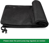 12.2"x 15.9" Large Pump Barrier Bag, Pond Pump Filter Bag, Black Media Bag Large Pump Nylon Mesh Bag for Pond Swimming Pool Filters(Black) (12.2"x 15.9")
