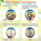 Farmhouse Rooster Wind Spinners Outdoor - Chicken Gifts for Women Mom Men Dad Grandpa, 3D Cute Wind Spinner for Yard Patio Ornament Garden Decor, 12 Inch Hanging Kinetic Metal Wind Sculpture