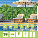 Grooy 20"X20" Artificial Grass Wall, 8PCS Boxwood Hedge Panels UV-Protected Greenery Privacy Hedge Screen, Grass Backdrop Wall for Indoor Outdoor Patio Balcony, Party Garden Fence Decor