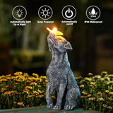 Goodeco Dog Statue with Solar Butterfly - Ideal Gifts for Mom, Dad or Birthdays, Beautifully Crafted Outdoor Decorations to Wow Your Guests