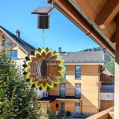 Wind Spinner Motor Solar Powered Mobile Rotating Hanging Ornament Outdoor for Garden Yard Chimes, Eco-Friendly Energy Operated Display (1 Pcs)