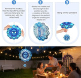 Wind Spinners Outdoor Eye, 12 inch Laser Cut Metal Art Geometric Pattern Wind Spinners Craft Decor Birthday Gifts for Women and Mom - Hanging Kinetic for Yard, Garden, Patio, Outdoor