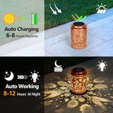 Sunflower Solar Lanterns Outdoor,Hummingbird Gifts Metal Hanging Lights,Waterproof LED Solar Lights for Garden,Yard,Patio Pathway Lawn Decor,Birthday Gifts for Women, Mom, Grandma-with S-Hook