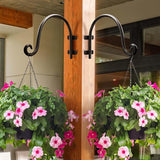 AJART Hanging Plant Hanger Outdoor: Bird Feeder Hangers for Outside - 8 inch Plant Hooks for Hanging Flower Baskets 2 Pieces