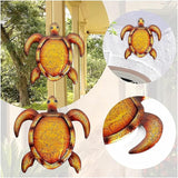 Sculpture Tabletop Metal Turtle Wall Decor Bathroom Glass Art Iron Sculpture Outdoor Blue Hanging Bedroom Patio Porch Or Fence