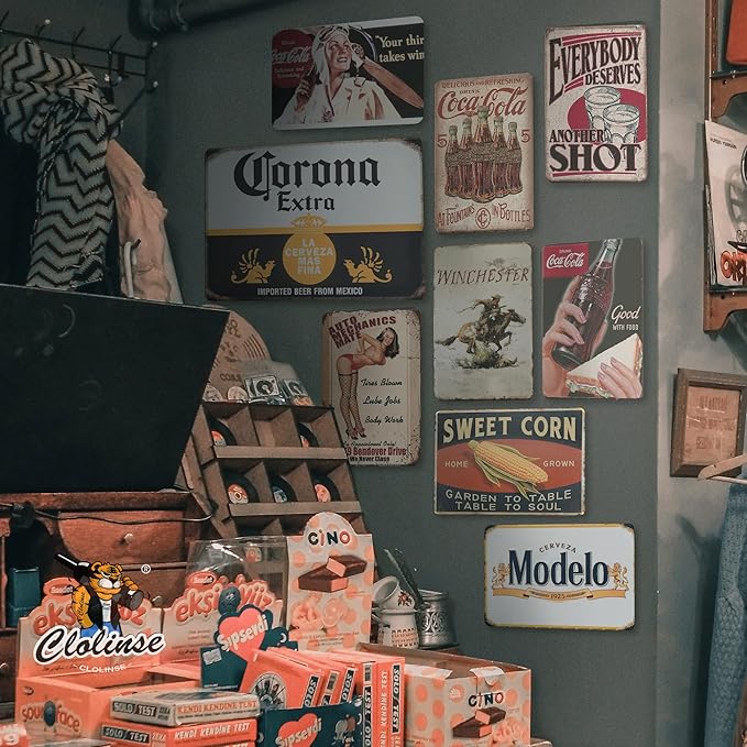 Corona Modelo Beer Signs | Man Cave Decor | Bar Vintage Metal Tin Signs | Garage Retro Funny Cool Things | Wall Poster Stuff For Pub Home House Coffee Shop Room indoor outdoor 8x12 Inch…