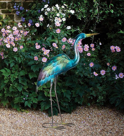 Regal Art & Gift Mystic Crane Metal Statue – Indoor Outdoor Decorative Sculpture for Home & Garden Décor, Weather-Resistant Yard Art Figure for Patio, Lawn - Upward Gaze