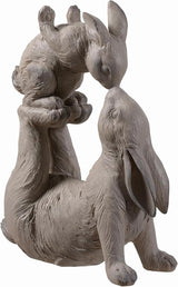 Hi-Line Gift Ltd. Mom & Baby Rabbits Garden Statue Bunny Yard Decor
