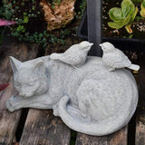 Garden Ornaments Outdoor Garden Animal Statues Cat Sculptures Bird Resin Retro Model Crafts Home Gardening Decoration Outdoor Ornaments Garden Ornaments