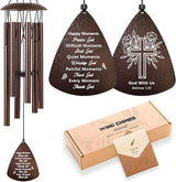 Christian Gifts for Women Men, 32" Bronze Wind Chimes Religious Gifts with Bible Verse, Spiritual Faith Based Gift for Christian Women Mom Sister Friend Coworker