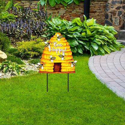 Briarwood Lane Bee Happy Hive Metal Art