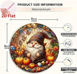 7.87Inch Fall Sun Catcher Acrylic Garden Cute Pumpkin Dwarf Suncatcher Decor Window Hanging for Wall Home, Garden, Housewarming Women Neighbor Autumn Decor Gifts