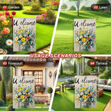 BlissYard Spring Garden Flag Double Sided 12x18 Inch Flowers Glass Barrel Seasonal Welcome Small Flags For Outside Outdoor Decor Yard Farmhouse Holiday Spring Summer Decorations Yard Flags