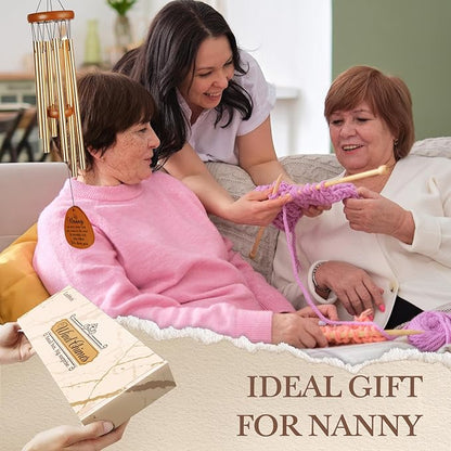 Leebbsin Gifts for Nanny, Nannys Wind Chime, Mother's Day Best Gift for Nanny, Birthday Gifts from Grandchildren, Gift Ideas for Mothers Day, Thanksgiving, Christmas