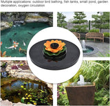Milltrip Flower Solar Fountain, Floating Solar Powered Water Feature for Bird Bath, Garden Pond & Outdoor Decor (Orange)