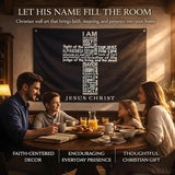 3x5 Ft Names of Jesus Single Sided Flag with 4 Brass Grommets - Jesus Christ American Polyester Flags for Outside or Inside - Christian Jesus Bedroom Wall Decor - Decoration Wall Art for Room
