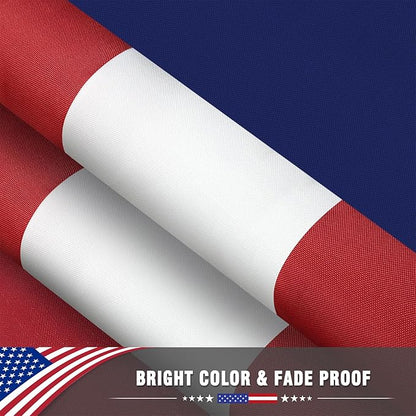 American Flag 3x5 Ft, American Flags for Outside 3x5, US Flag with Bright Color, Brass Grommets & Fade Proof Polyester for Outdoor Flying & Indoor Decor- Home, Garden, Porch