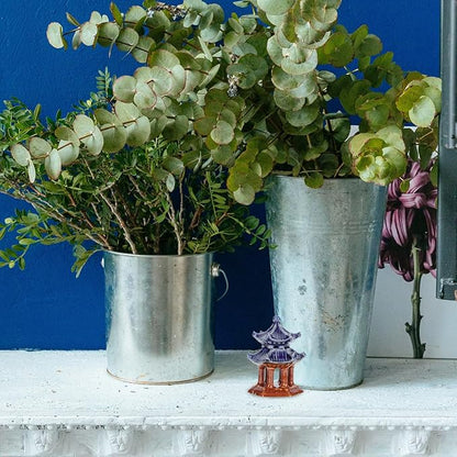 DOITOOL 5PCS Mini Pagoda Garden Statue, Miniature Japanese Style Bonsai Figurines Miniature Asian Decor Mini Zen Garden Accessories Micro Landscape Decoration Fish Tank Aquarium Ornament