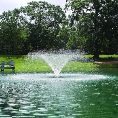 Kasco VFX Series Aerating Pond Fountain - 1/2 Horse Power 120V Single Phase with 50 ft Electric Power Cord | RGB Lighting | Efficient Pond Aeration Systems