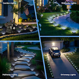 SOLPEX Mini Solar Ground Lights, 20 Pack Solar Lights Outdoor Waterproof, Landscape Lighting for Garden Pathway Driveway Walkway (Cool White)